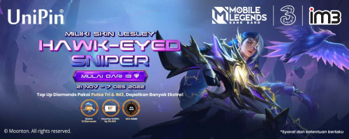 Miliki Skin Lesley “Hawk-Eyed Sniper” dan Beragam Bonus Lainnya dengan Pulsa Tri & IM3!